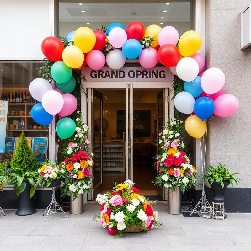 Açılış Balon & Çiçek Kombini